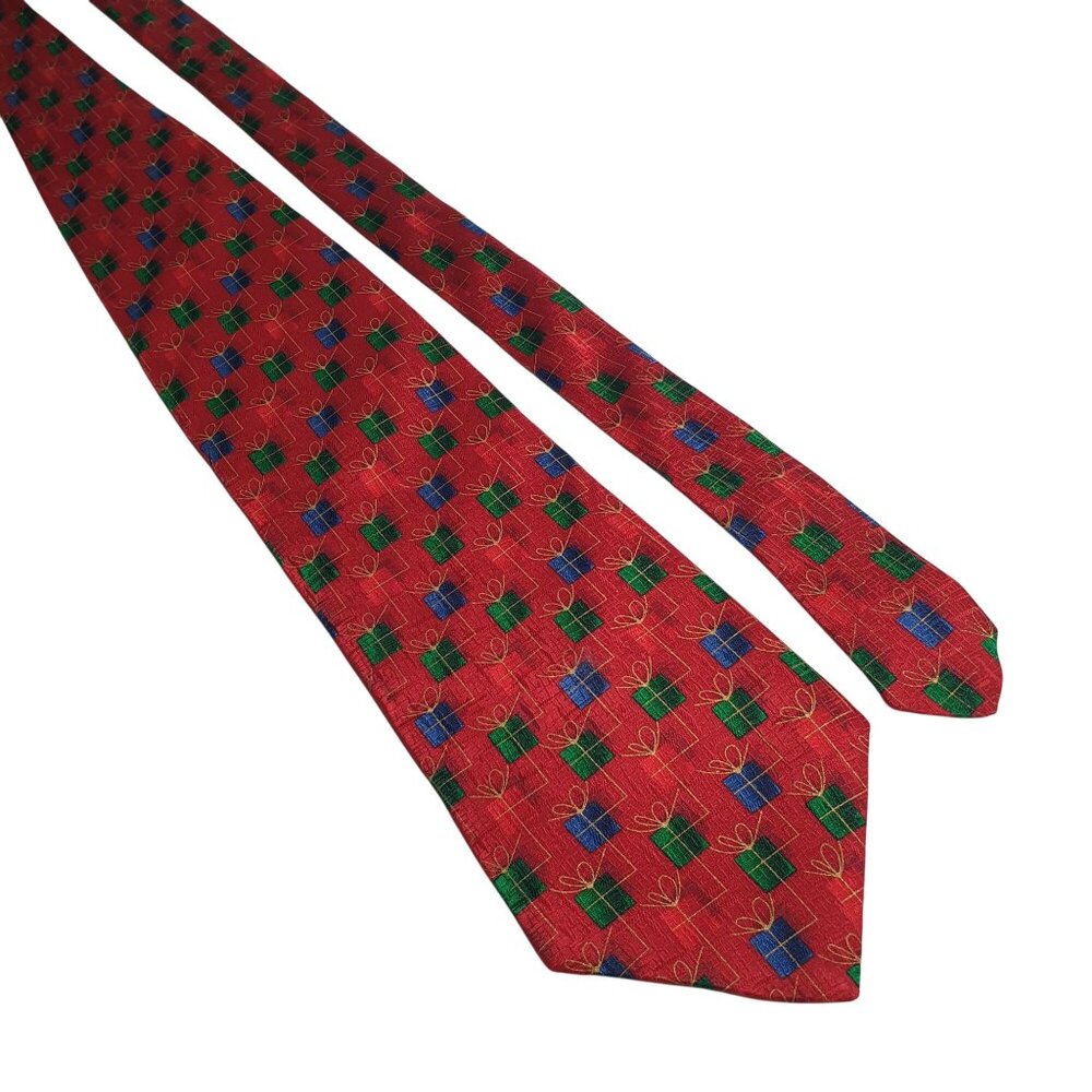 Vintage Holidays Men Christmas Gift Necktie Party Winter Season Birthday Present